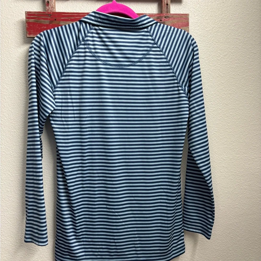 Classic Blue and White Long‎ Sleeve Tee with Nautical Stripes